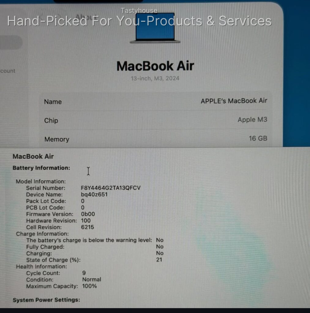 OPEN BOX MACBOOK AIR M3 CHIP