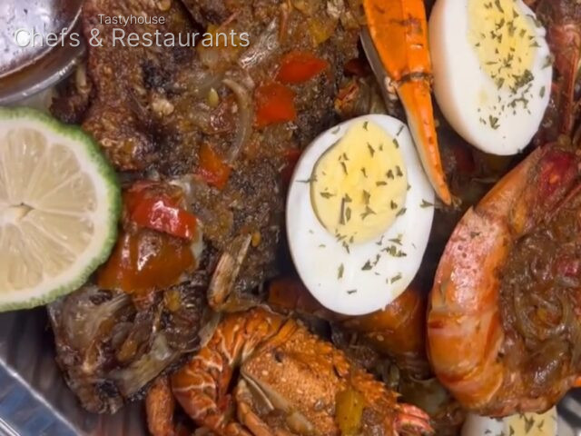 Sea star platter with extra eggs