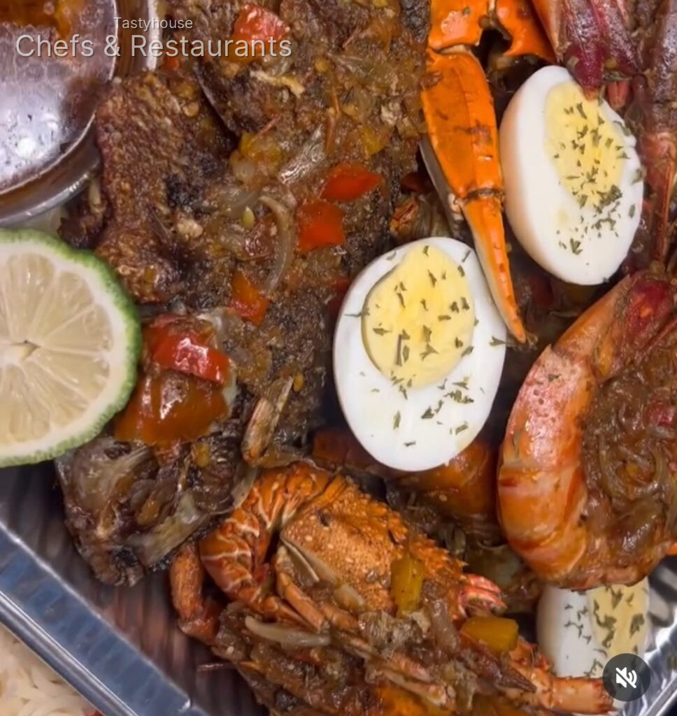 Sea star platter with extra eggs