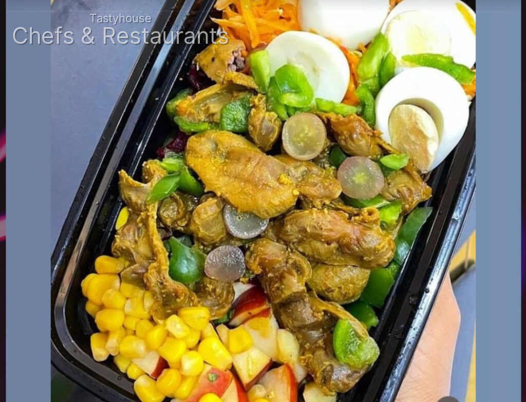Gizzard and egg salad