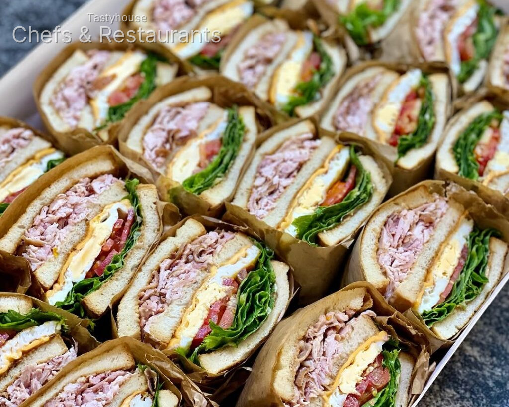 Smoked Chicken Club sandwiches