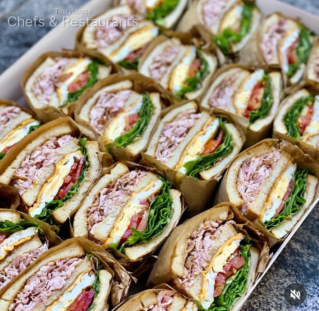 Smoked Chicken Club sandwiches