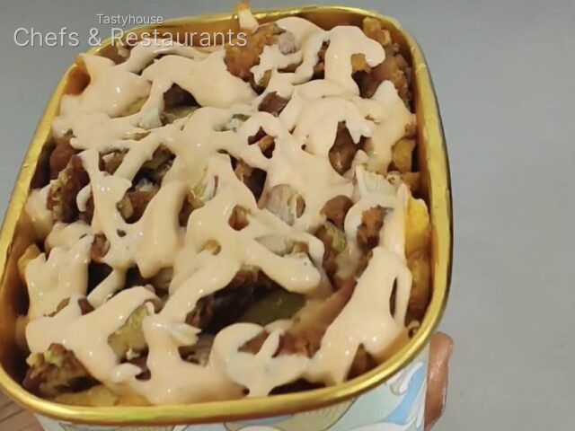 Chicken Loaded fries with cheese