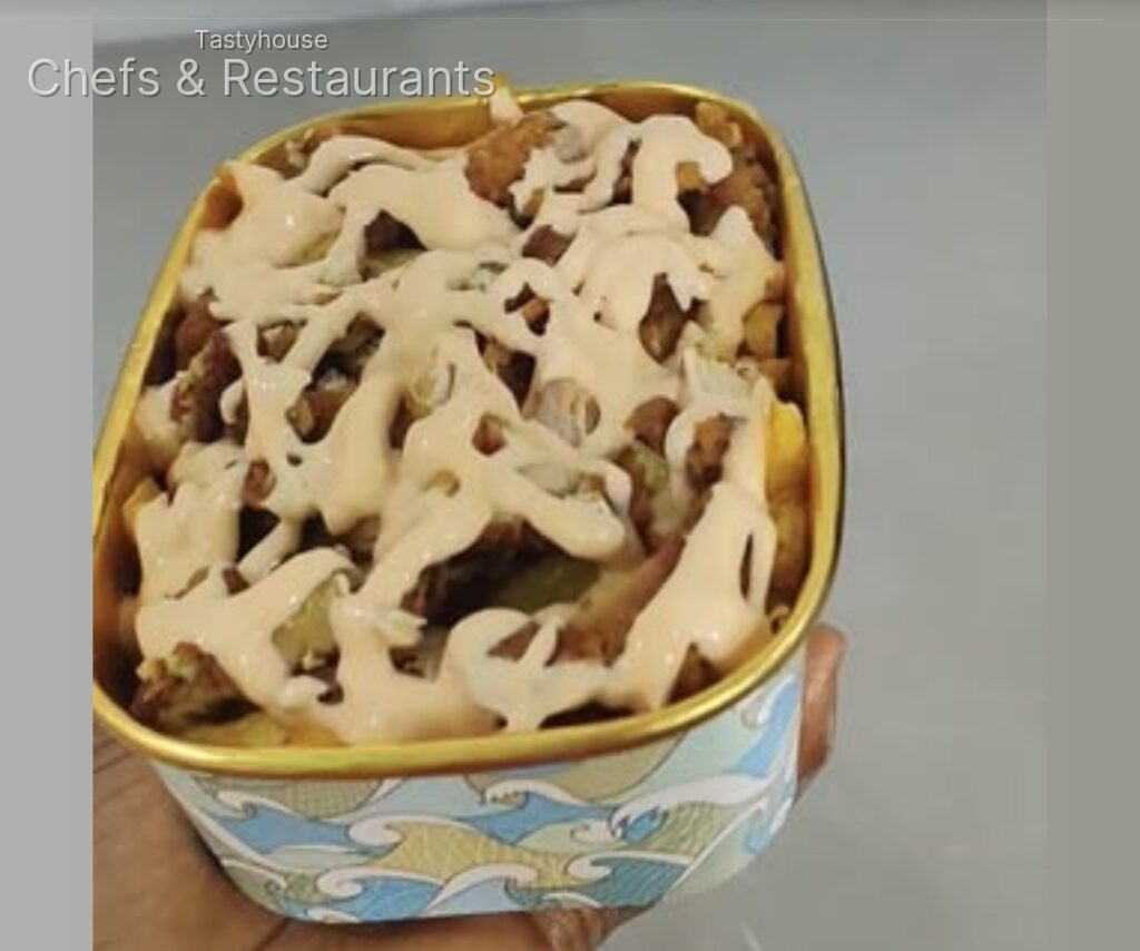 Chicken Loaded fries with cheese