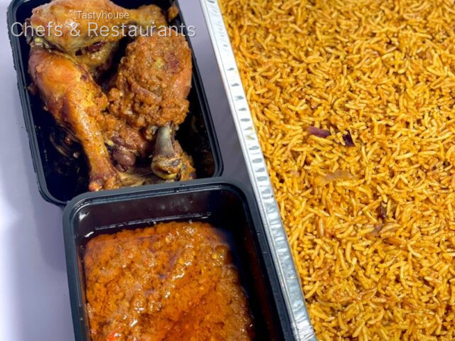 Jollof rice and Chicken