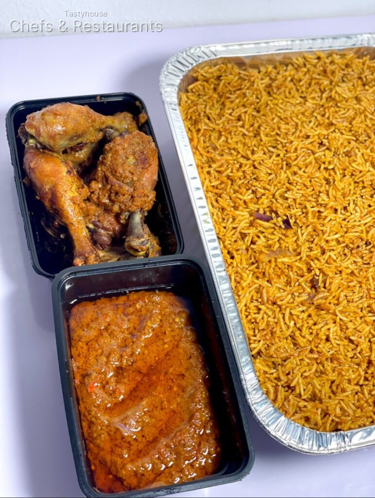 Jollof rice and Chicken