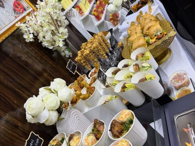 Grazing table of canapés