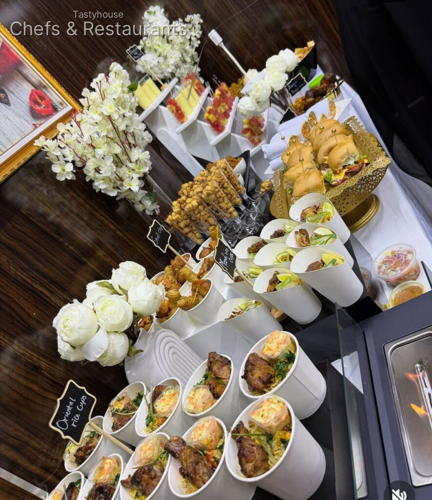 Grazing table of canapés