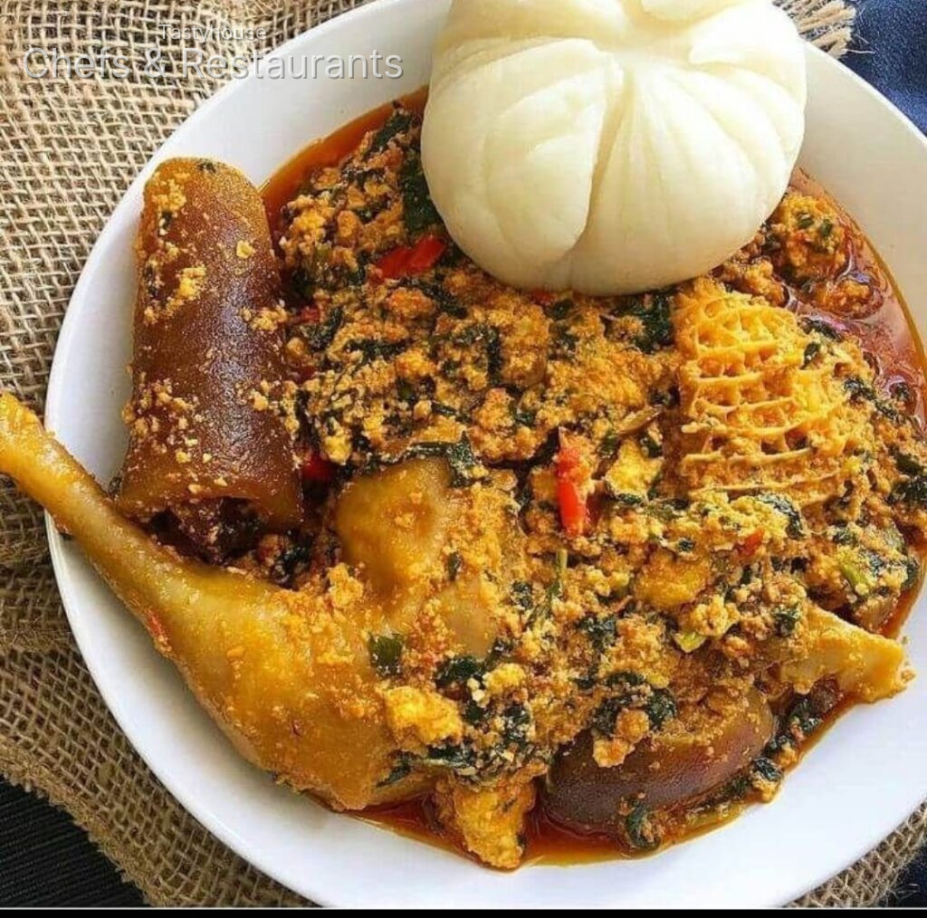 Égusi and Swallow with Proteins
