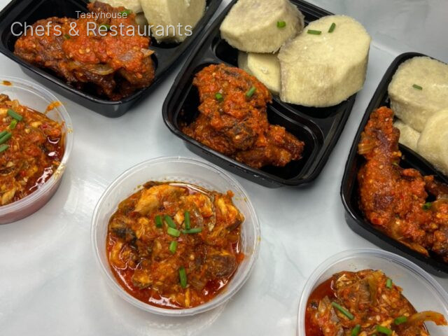 Boiled yam x fish sauce x peppered fried chicken