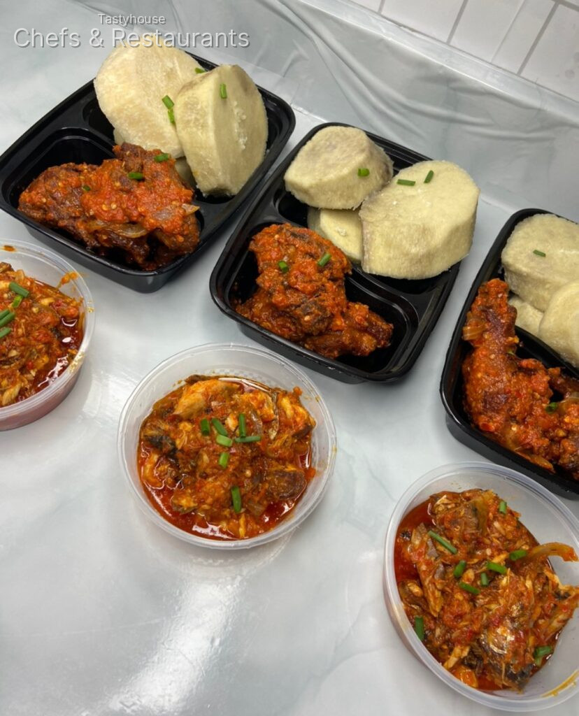Boiled yam x fish sauce x peppered fried chicken