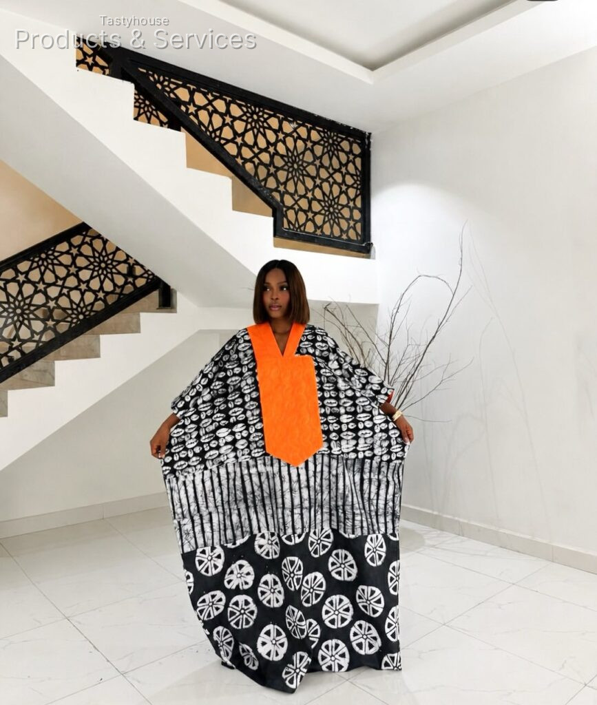 Adire Boubou (tailoredbyadunni)