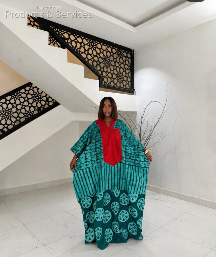 Adire Boubou (tailoredbyadunni)