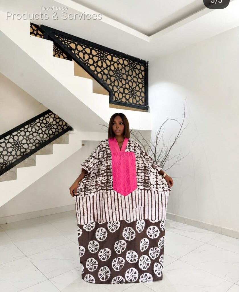 Adire Boubou (tailoredbyadunni)
