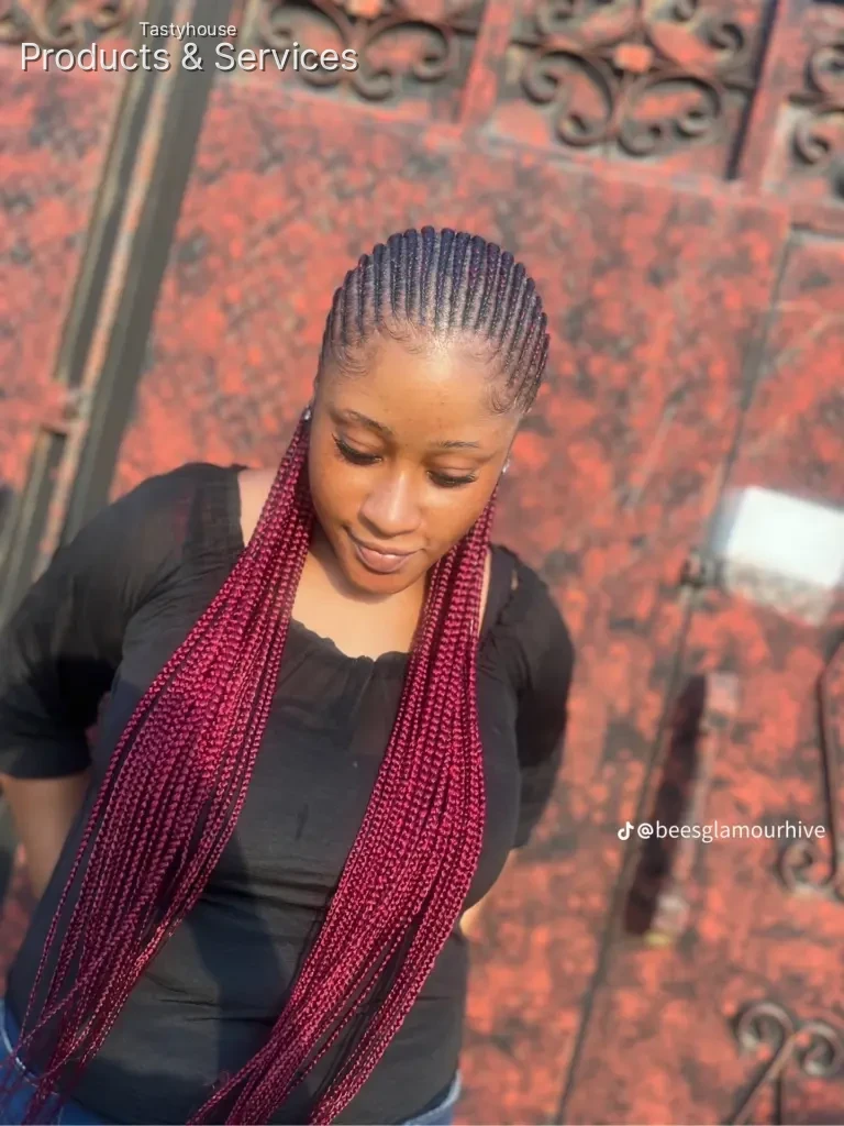 Corn row braids
