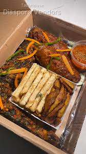 Nigerian Grill Combo Box – Peppered Fish X BBQ Wings X Dundu X Dodo
