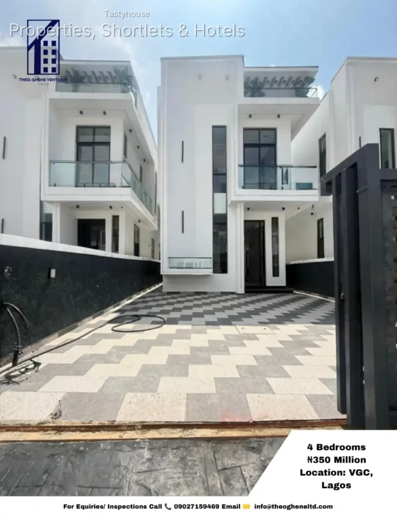 4 Bedroom Fully Detached Duplex