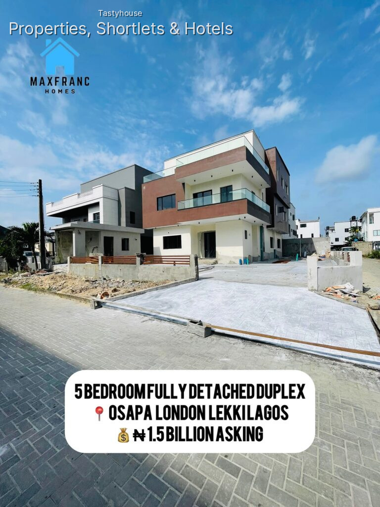 CONTEMPORARY 5BEDROOM FULLY DETACHED DUPLEX