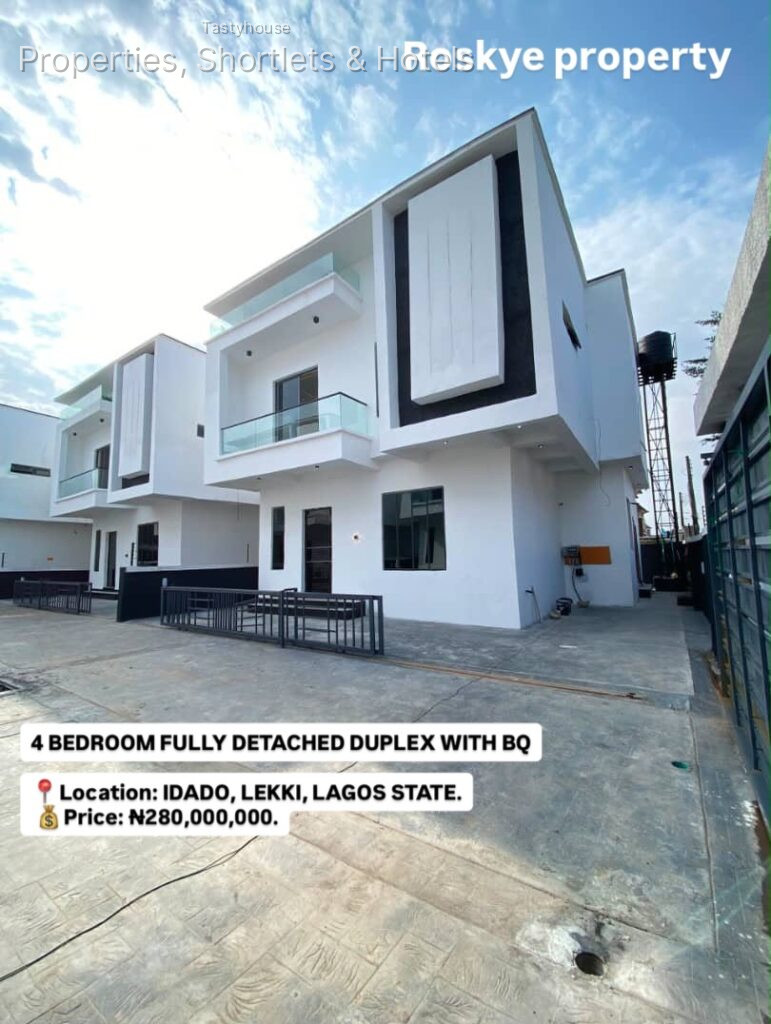 FINISHED 4 BEDROOM FULLY DETACHED DUPLEX WITH BQ