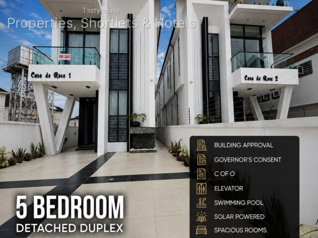 5 bedroom detached duplex with swimming pool