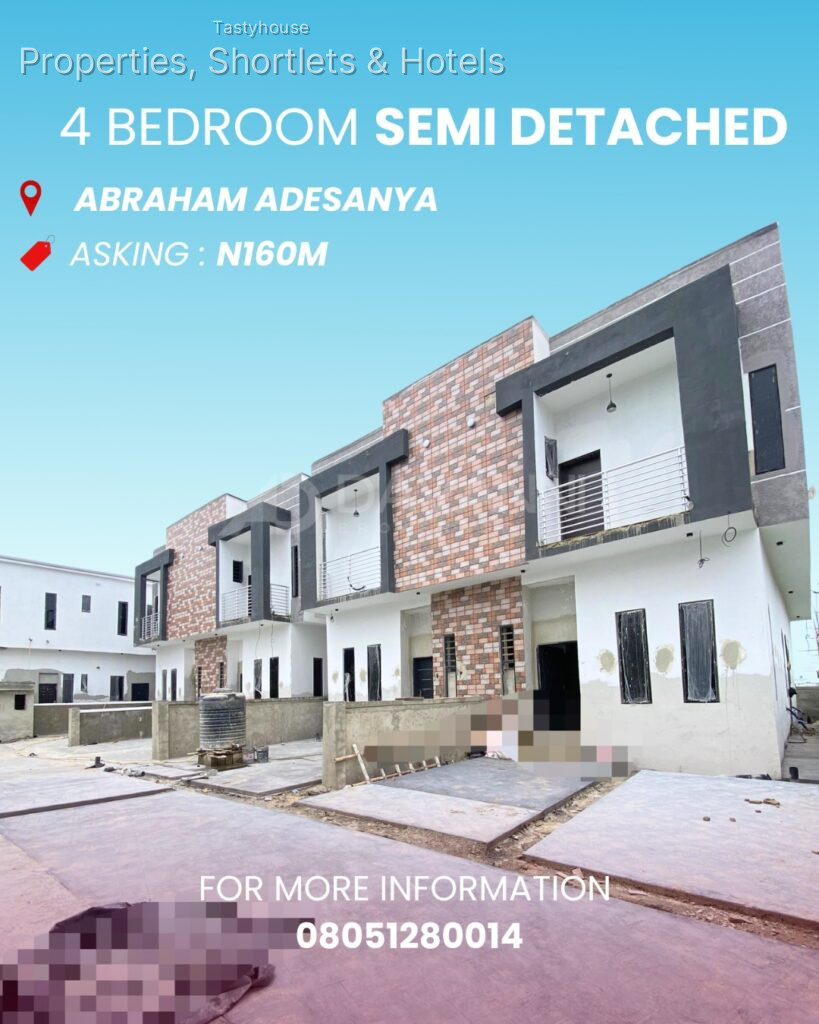 4 – Bedrooms Semi Detached Duplex