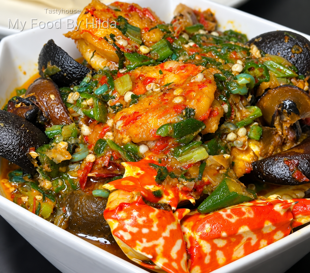 Okra Soup & Pounded Yam
