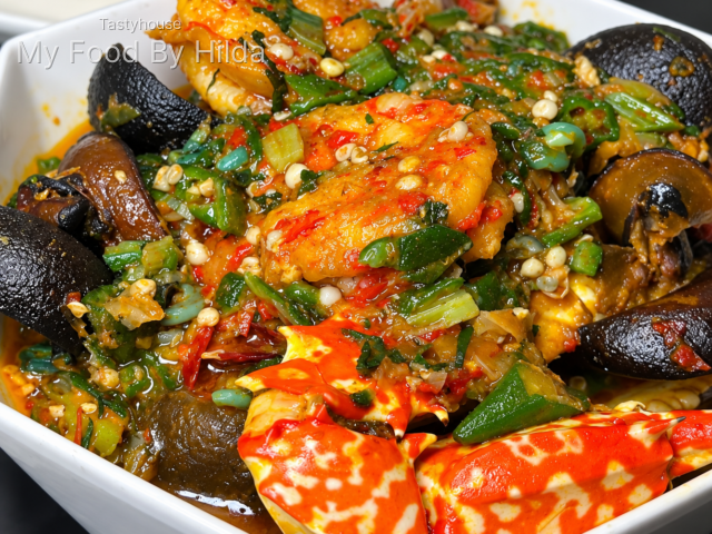 Okra Soup & Pounded Yam