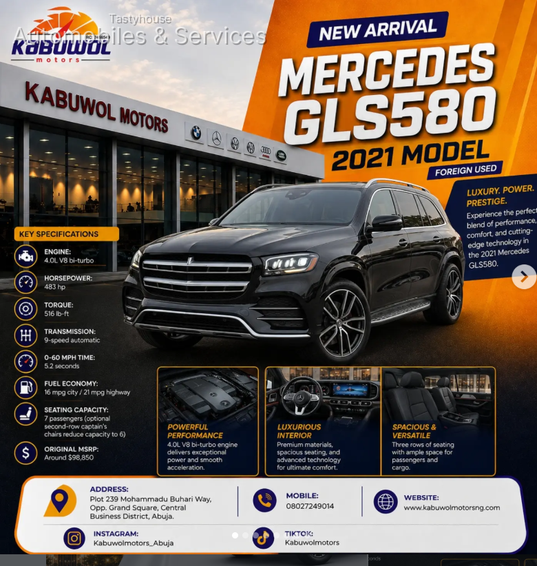 2021 Mercedes-Benz GLS580 Foreign Used
