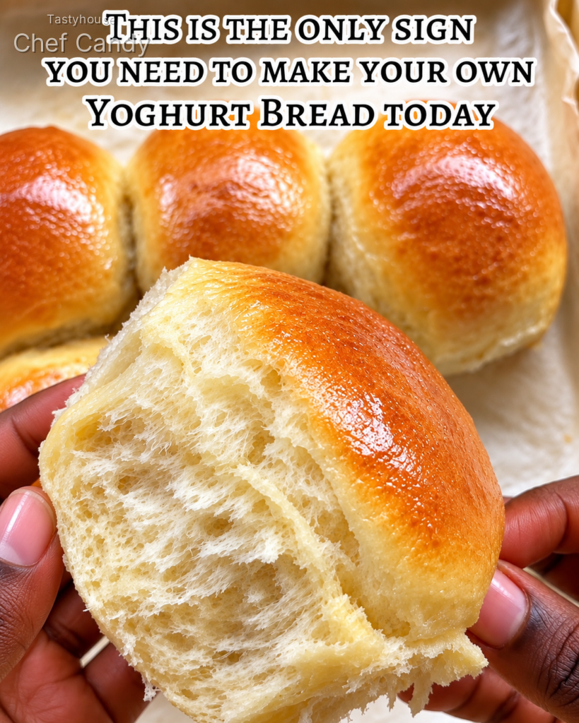 Homemade yoghurt dinner roll