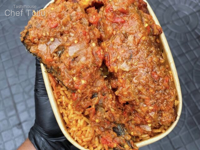 Big Packs Smokey jollof with ANY 2 proteins of your choice