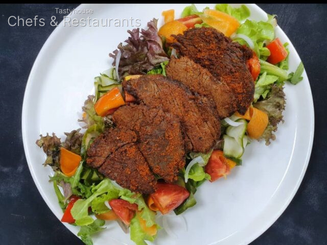 Beef Tenderloin Suya Salad