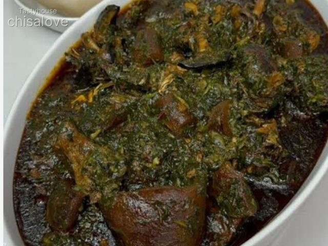 Afang Soup + Semo + 2 Meats – Private Chef in Akodo, Ibeju-Lekki
