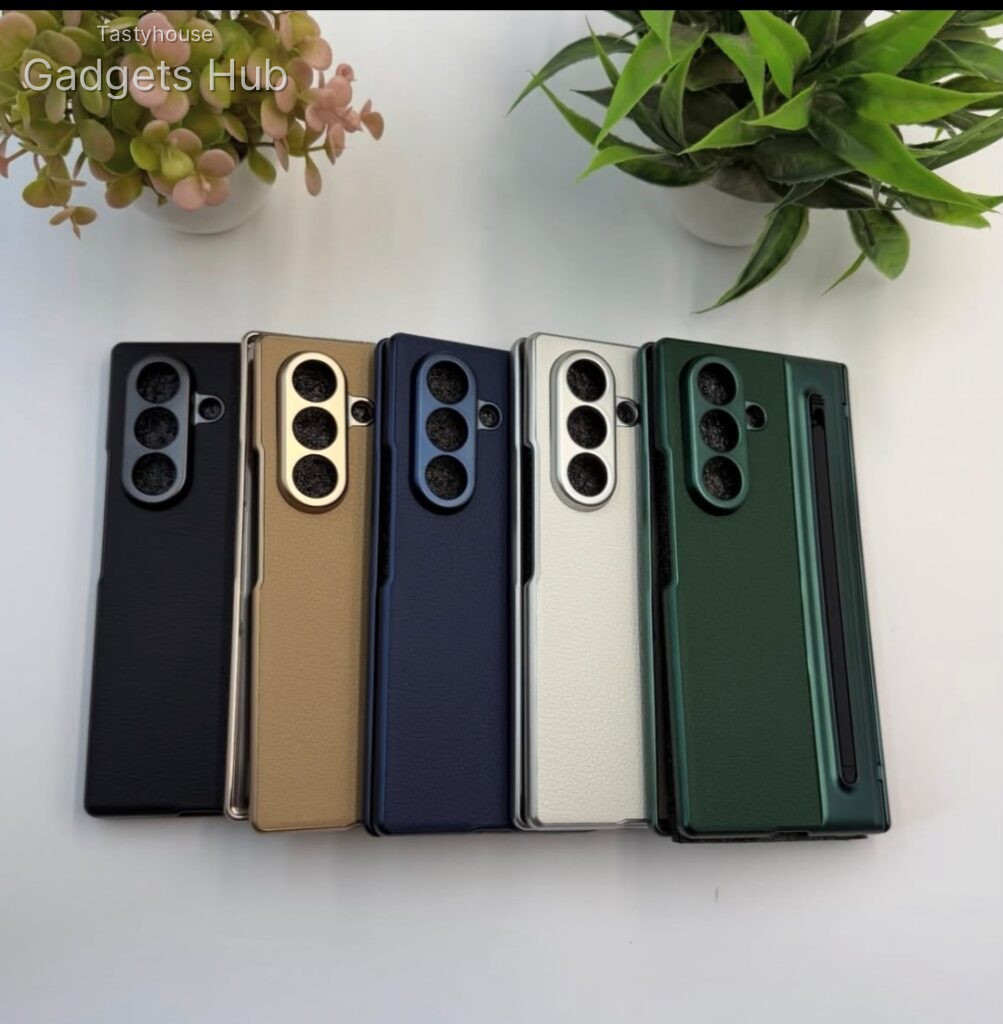 Leather texture case with pen & hinge
